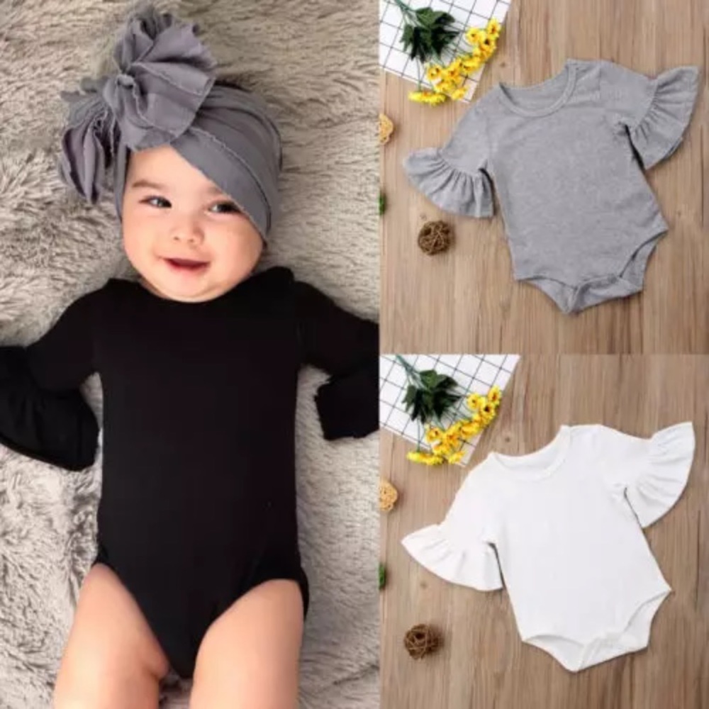 🌊 Gray bell sleeve onesie - Picture 2 of 4